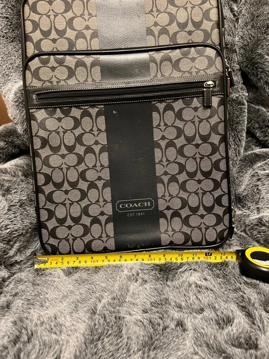 Coach unisex monogram logo all over carry on travel suit case bag - Picture 8 of 16